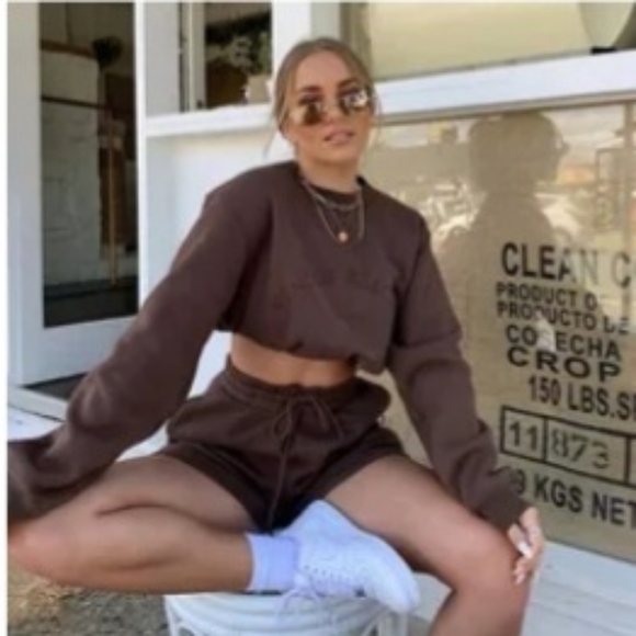 High Quality Cotton Two Piece Winter Jogger sets shorts pants and long sleeves - Picture 1 of 1